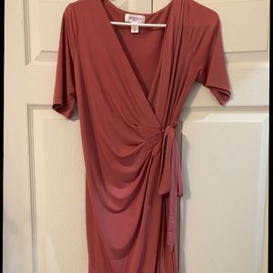 Blush Motherhood Maternity Wrap Dress